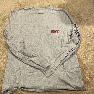 Vineyard Vines Mens Small Tee Shirt Long Sleeved Football Big Whale Logo VGUC